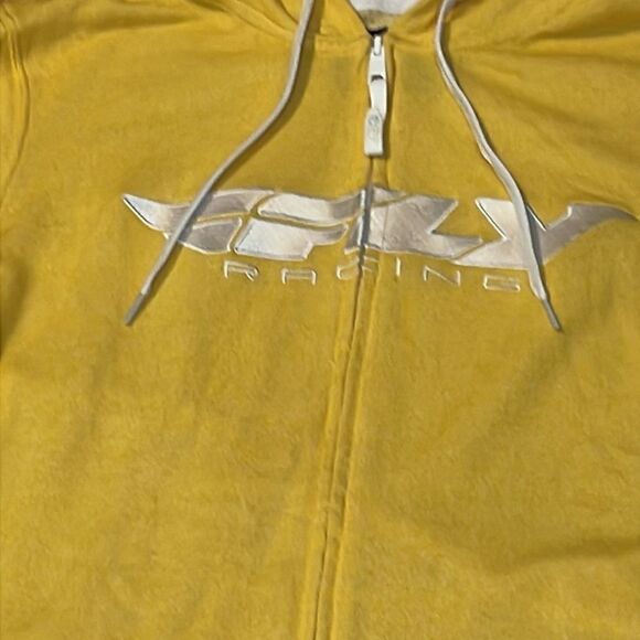 Like New Fly Racing Hoodie, Yellow 2XL - Picture 3 of 9